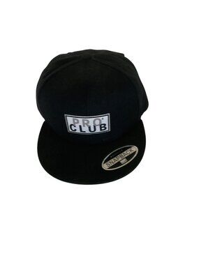 Pro Club Black Snapback Cap Adjustable Fit Stylish Casual Hat